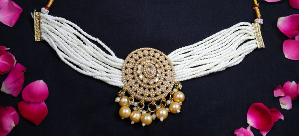 Royal Pearl & Kundan Bridal Jewelry Set