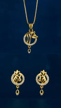 Graceful Gold-Plated Pendant and Earring Set