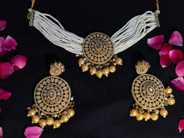 Royal Pearl & Kundan Bridal Jewelry Set