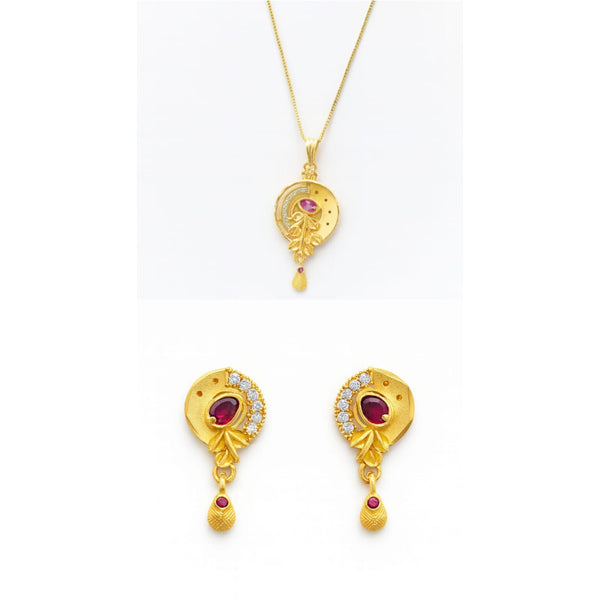 Classic Drop Pendant & Earrings Set