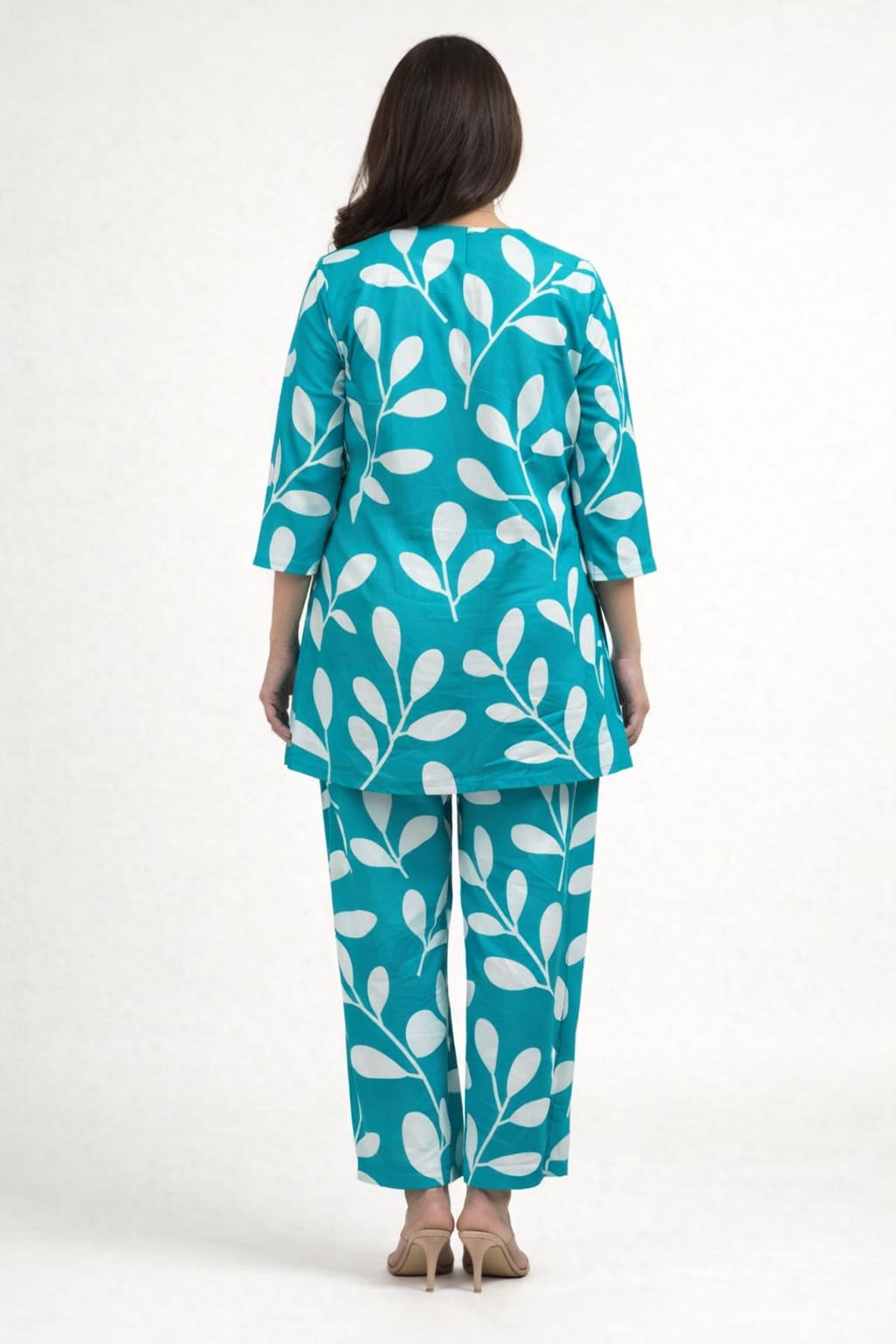 Leaf Print Cotton Co-ord Set