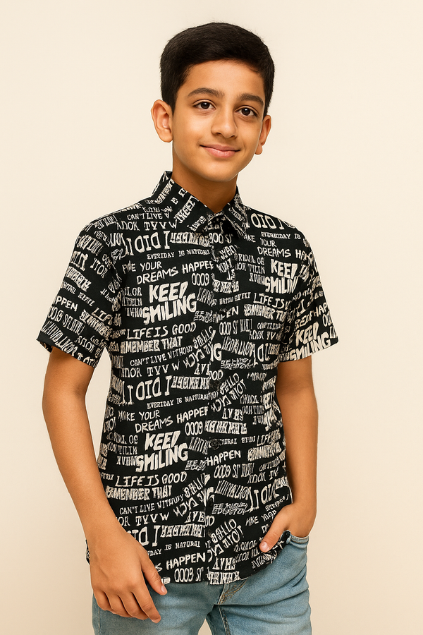 Urban Vibes Boys’ Printed Shirt (4–10 yrs.)