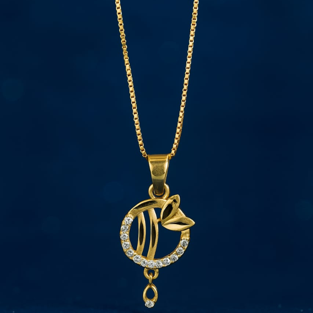 Graceful Gold-Plated Pendant and Earring Set