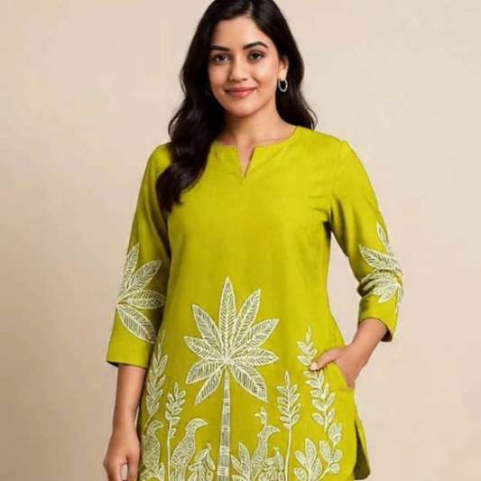 Nature Bloom Green Rayon Co-ords