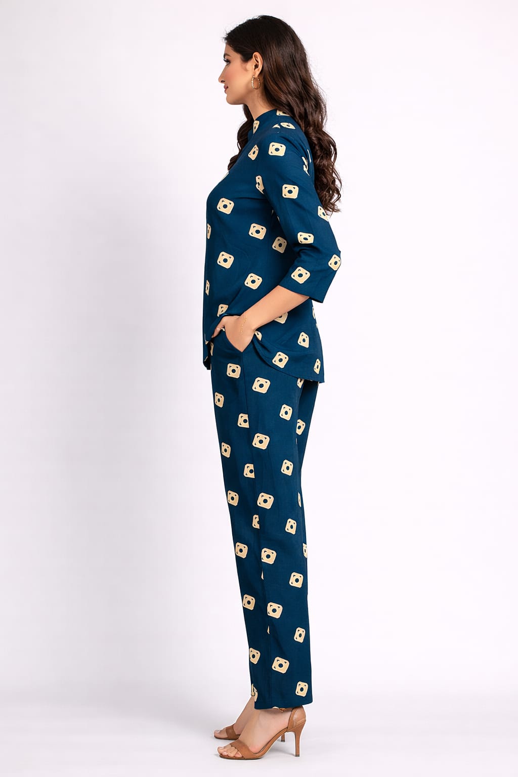 Teal Printed Coord Set